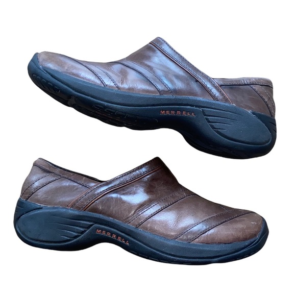 Merrell Encore Eclipse Smooth Bug Brown Slip On Shoes sz 8 - Picture 4 of 6